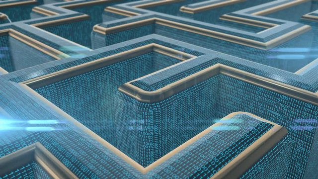 Financial money maze labyrinth of complex financial wealth creation