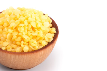 Bowl of Natural Yellow Beeswax Pearls