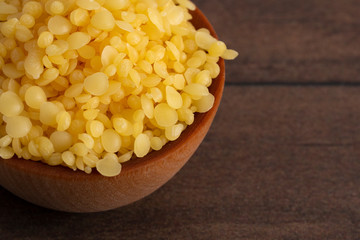 Bowl of Natural Yellow Beeswax Pearls