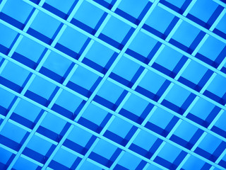 Blue metal grid texture background