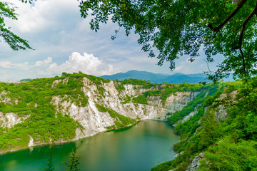 Disused mining industry Landmark of Chonburi Thailand "Grand Canyon Khiri"