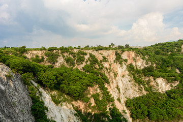 Disused mining industry Landmark of Chonburi Thailand "Grand Canyon Khiri"