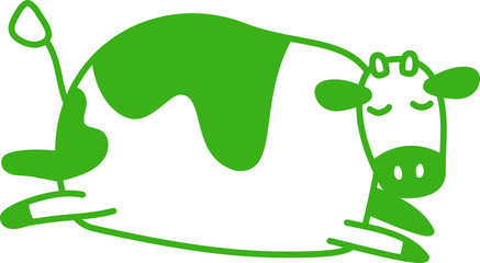 Cute cow silhouette illustration