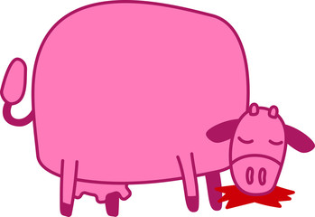 Cute cow silhouette illustration