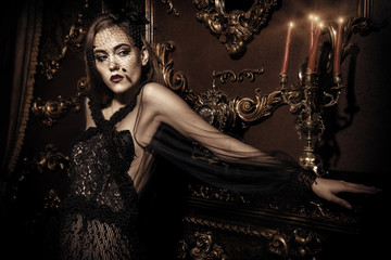 lady vamp in interior