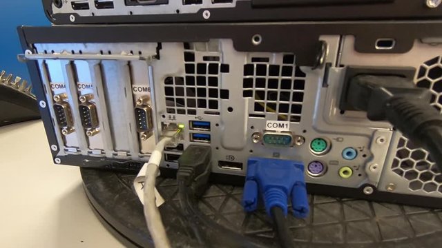on the back of a PC