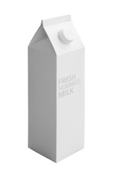 Milk Box on a white background