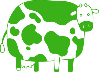 Cute cow silhouette illustration