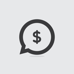 Dollar Sign Speech Bubble Icon