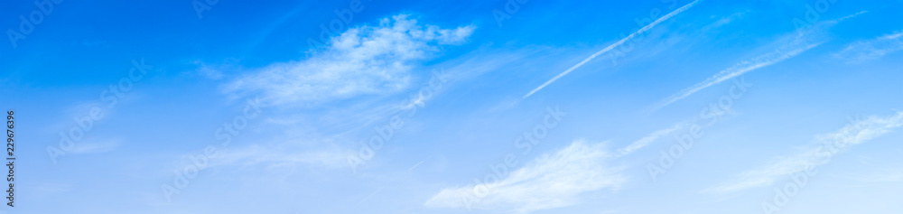 Wall mural  Sky with white clouds in summer.