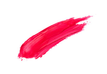 Red color lip gloss paint on background