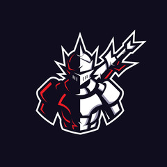 Fototapeta na wymiar Knight mascot gaming logo