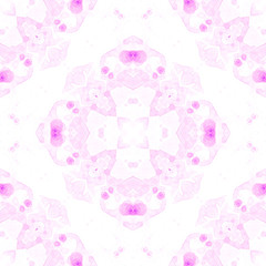 Pink seamless pattern. Artistic delicate soap bubb