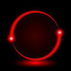 Abstract Circle Light Red Frame vector background