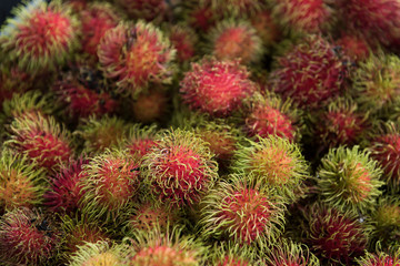 Fresh rambutan from the garden to market place