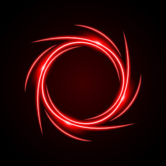Abstract Circle Light Red Frame vector background