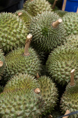 Naklejka na ściany i meble Close up of Fresh durians in the basket