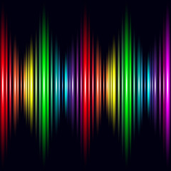Abstract Rainbow Light Effect electronic wave music vector background