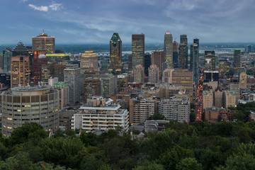 Sunset in Montreal.viewed from the Mount Royal