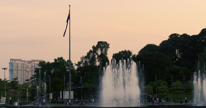 Taman Merdeka Park in the evening