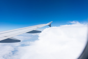 Fototapeta na wymiar Blick aus dem Flugzeug