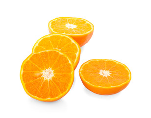Orange fruit isolated on white background + Clipping Path