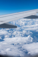 Fototapeta premium Blick aus dem Flugzeug