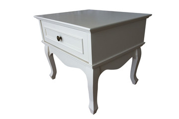  White table isolated on white background