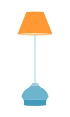 Floor lamp silhouette. Vintage torchere. Home interior and creativity