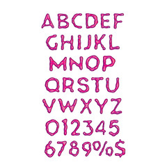 Glazed cookies alphabet vector set