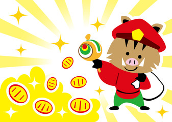 亥の大黒様　ざくざく小判