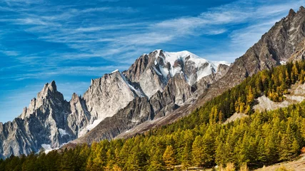 Stickers fenêtre Mont Blanc Mont Blanc un matin d& 39 automne