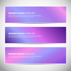 Fototapeta premium Banners or headers with holographic gradient colorful background