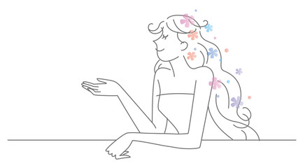 女性　ロングヘア　イメージ