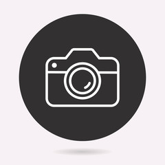 Photo - vector icon. Illustration isolated. Simple pictogram.