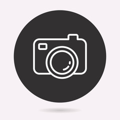 Photo - vector icon. Illustration isolated. Simple pictogram.