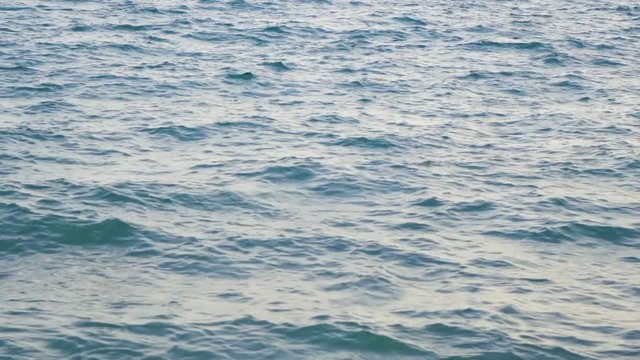 Natural liquid background. Wavy blue sea water surface. Turkey. Real time 4k video footage.