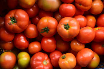 close up of red tomatoes for background