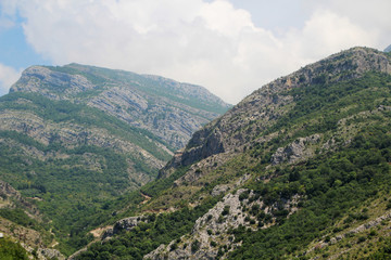 Fototapeta premium Mountains around Old Bar town, Montenegro