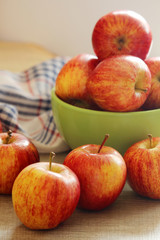 Bright ripe apples