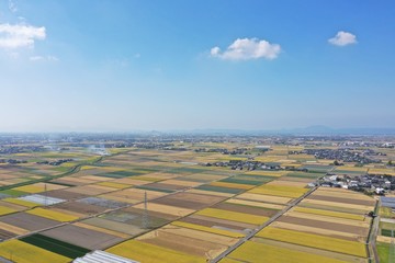 Autumn rural areas and settlements