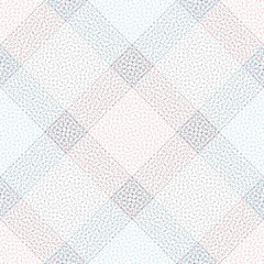 Dots stripes vector seamless pattern. Abstract dotted lattice background. Scottish cell modern texture for surface design, textile, wrapping paper, wallpaper, phone case print, fabric.