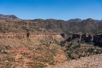 Äthiopien - Landschaft zwisch Aksum und Hawzien