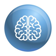 Genius brain icon. Outline genius brain vector icon for web design isolated on white background