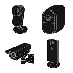 Isolated object of cctv and camera icon. Collection of cctv and system vector icon for stock.