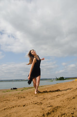 beautiful girl on the beach