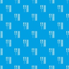 Hair comb pattern vector seamless blue repeat for any use