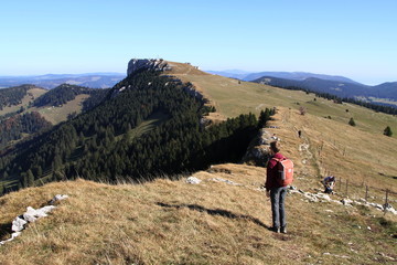 Vue sur les crêtes du Chasseron