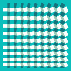 abstract geometric vibrations field in blue shades
