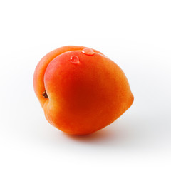 Fresh delicious apricot isolated on the white.